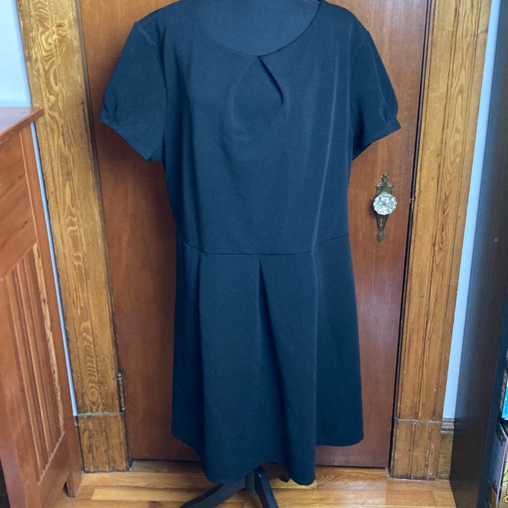 Little black dress: can be casual or dressy! Wrinkle resistant with cute details